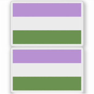 Queere Regenbogenflagge Aufkleber