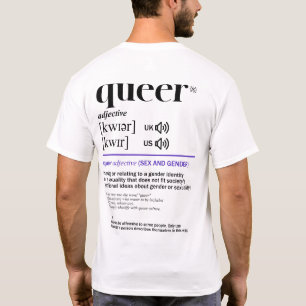 Quees Wörterbuch, nicht binärer Stolz T-Shirt