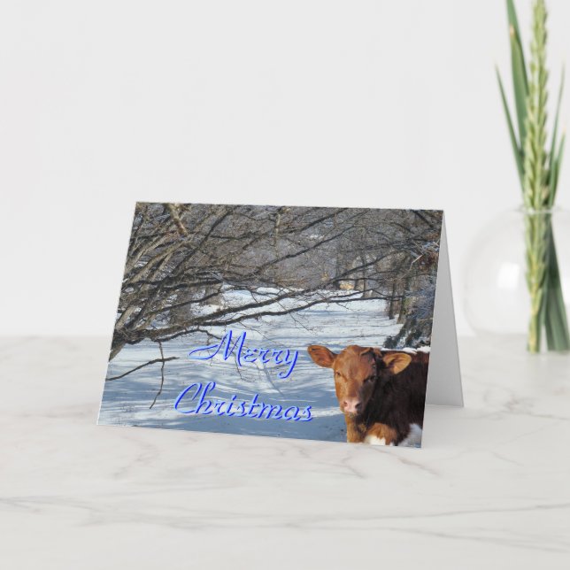 QuellaSnowyChristmas-fertigen Sie besonders an Feiertagskarte (Vorderseite)