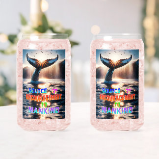 Quelle der Förderung der Menschheit Dosenglas