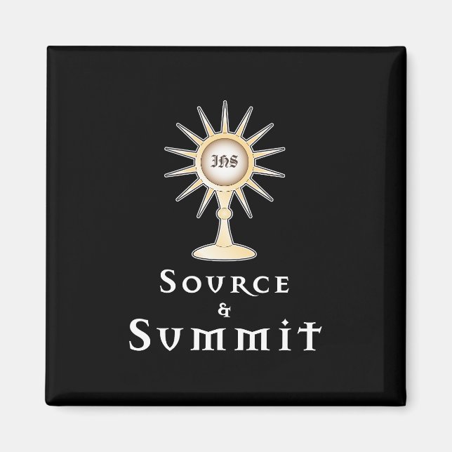 Quelle und Gipfel: Heiliger Eucharist Magnet (Vorne)