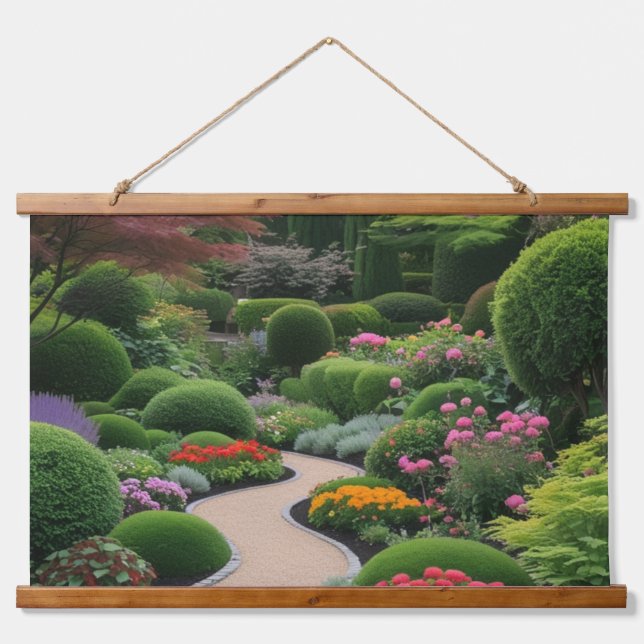 Quelllandschaft Wandteppich Mit Holzrahmen (Vorne)