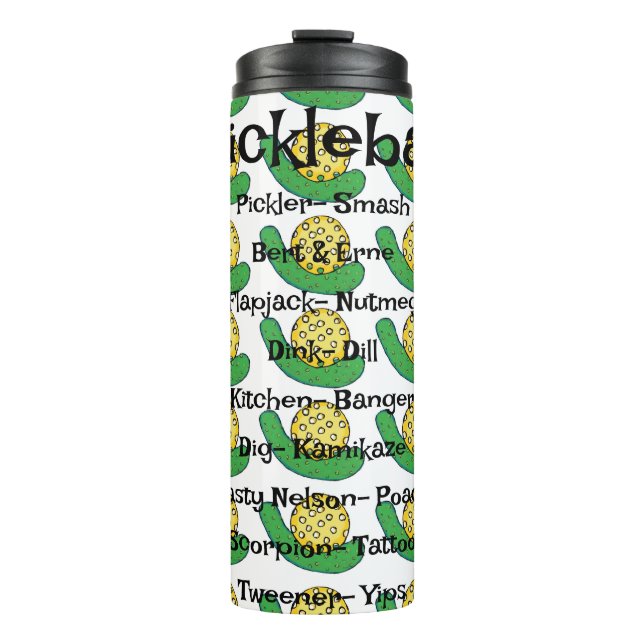 Quench dein Pickleball Thirst Thermosbecher (Vorderseite)