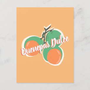 Quenepas Spanische Limes Frucht Handgezeichnet Postkarte