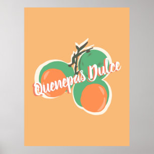 Quenepas Spanish Limes Obsthandgezeichnete Poster
