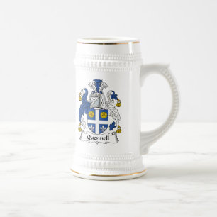 Quennell Familienwappen Bierglas