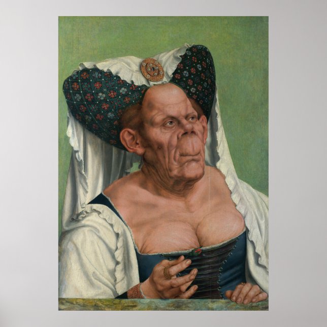 Quentin Massys - Eine Groteske Alte Frau, 1515 Poster (Vorne)
