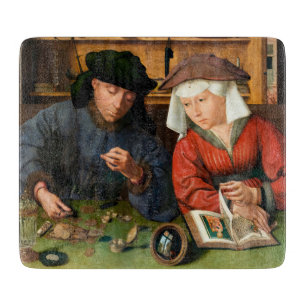 Quentin Matsys - Der Geldverleiher und seine Frau Schneidebrett