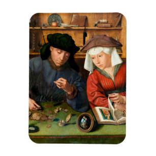 Quentin Matsys - Der Geldwechsler und seine Frau Magnet