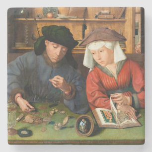 Quentin Matsys - Der Geldwechsler und seine Frau Steinuntersetzer