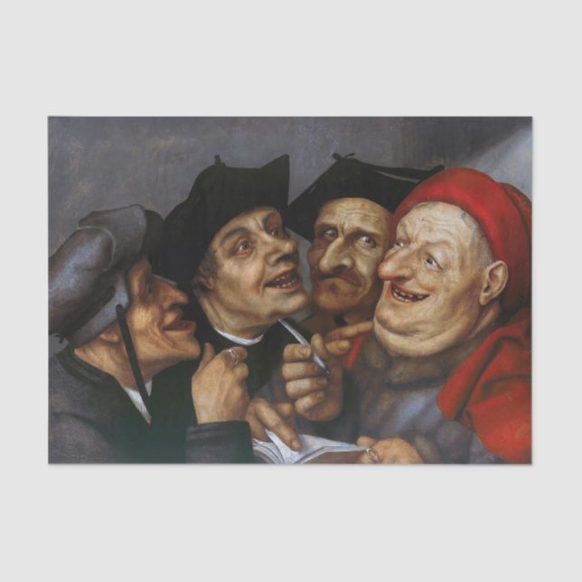 Quentin Matsys - Der Kaufvertrag Seidenpapier (Vorderseite)