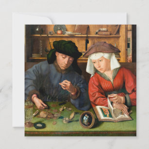 Quentin Matsys - Der Moneylender und seine Ehefrau Dankeskarte