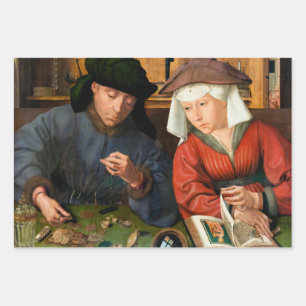 Quentin Matsys - Der Moneylender und seine Ehefrau Geschenkpapier Set