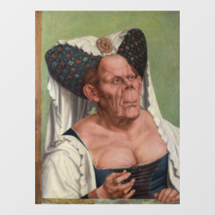 Quentin Matsys - Eine Groteske Alte Frau Fensteraufkleber