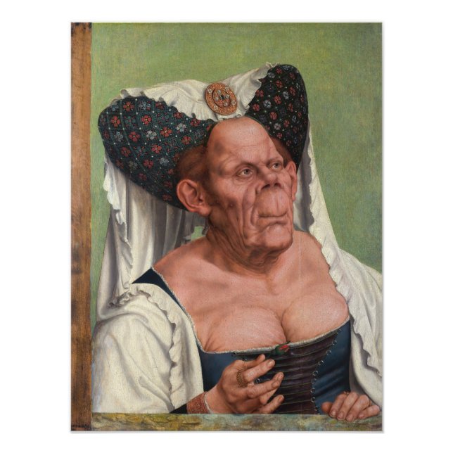 Quentin Matsys - Eine Groteske Alte Frau Fotodruck (Vorne)