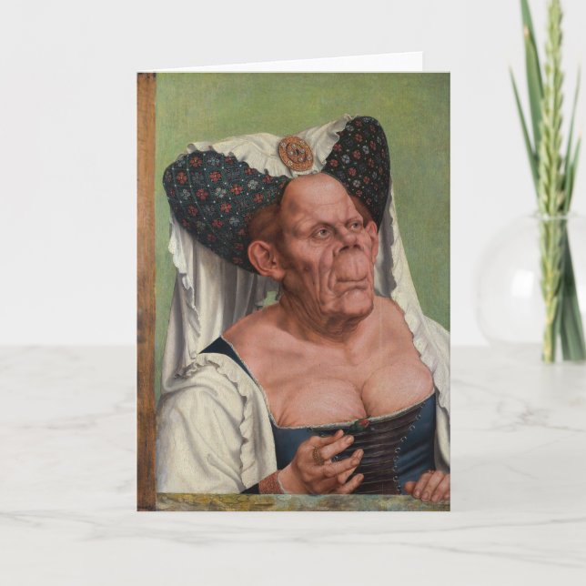 Quentin Matsys - Eine Grotesque Old Woman Card Karte (Vorderseite)