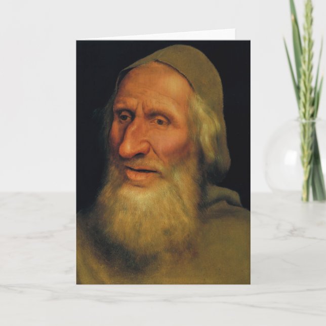 Quentin Matsys - Leiter eines alten Mannes Karte (Vorderseite)