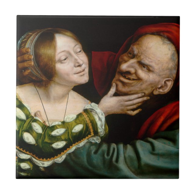 Quentin Matsys - Liebende Paare Fliese (Vorderseite)