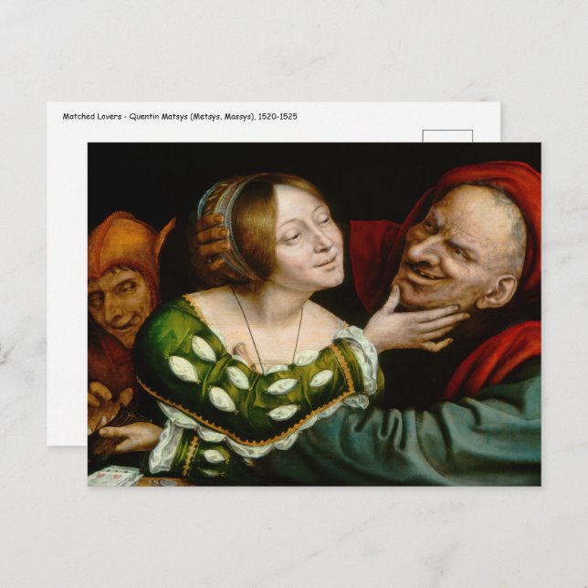 Quentin Matsys - Matched Lovers Postkarte (Vorne/Hinten)
