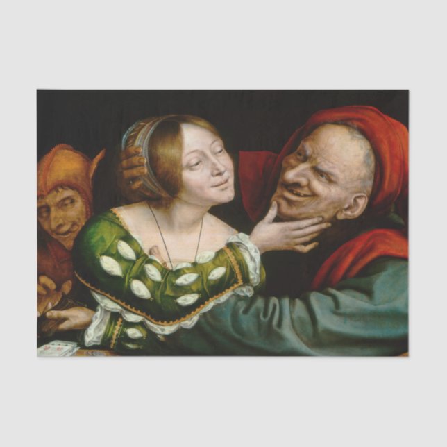 Quentin Matsys - Matched Lovers Seidenpapier (Vorderseite)