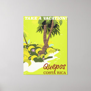 Quepos Costa ricanisches Vintages Reiseplakat Leinwanddruck