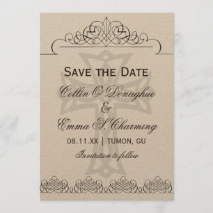 Quer Save the Date Wedding Karten