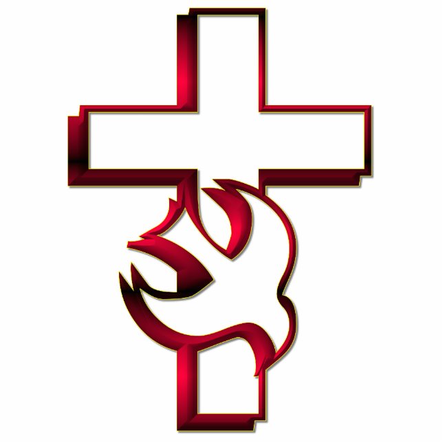 Quer- und Heiliger Geist/heiliger Geist Freistehende Fotoskulptur (Vorne)