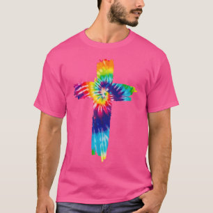 Querbinder-Tie-Dye-Christen-Jesus-Hippie-Bibel-Rel T-Shirt