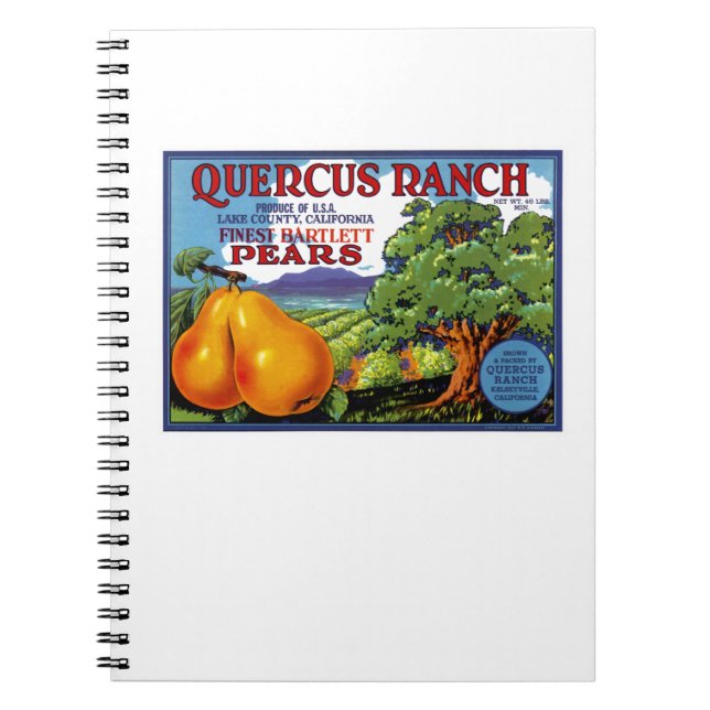 Quercus Ranch Birnen Notizblock (Vorderseite)