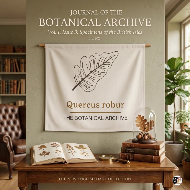 Quercus Robur Minimal Eichenblatt Beige Wandteppich (#OrderNow )