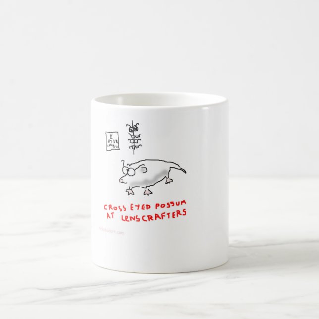 Queres mit Augen Opossum Tasse (Mittel)