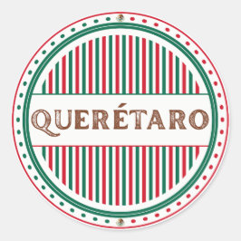 Queretaro City Pride Emblem – Mexican Identity Runder Aufkleber
