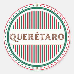 Querétaro City Pride Emblem – Mexikanische Identit Runder Aufkleber