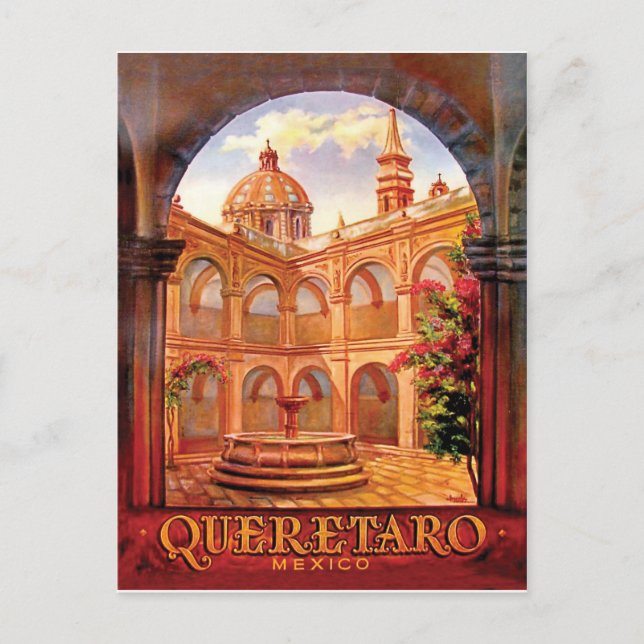 Queretaro Stadt, Architektur, Mexiko, Vintage Postkarte (Vorderseite)
