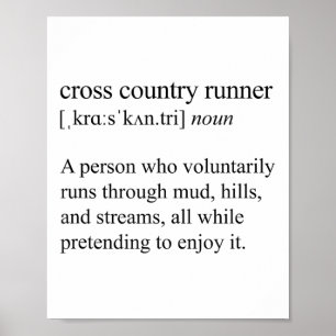 Querfeldeinläufer Definition, XC-Laufen Poster