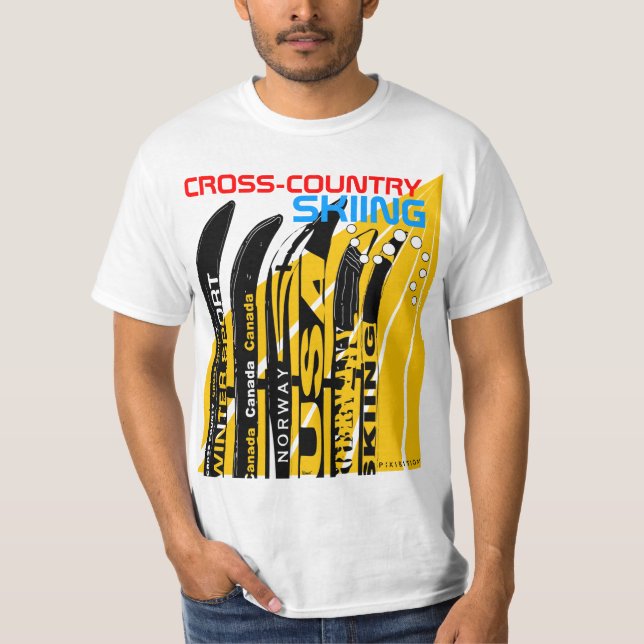 Querfeldeinski-Winter-Sport Snowblade T - Shirt (Vorderseite)