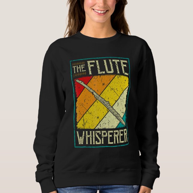 Querflöteninstrument Die Flüsterin der Flöte Ret Sweatshirt (Vorderseite)