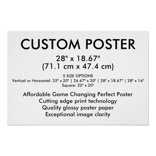 Querformat-Glossy-Poster 71,1 cm x 47,4 cm Poster (Vorderseite)
