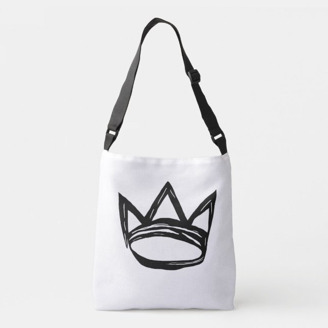 Querleichensack mit Krone Tragetaschen Mit Langen Trägern (Rückseite)