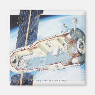 Querschnitt der angetriebenen Solarraumstation Magnet