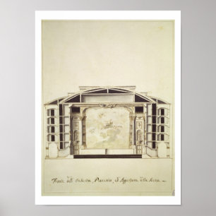 Querschnittsansicht eines Theaters auf dem Canal Poster