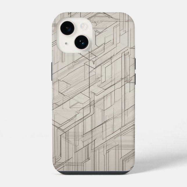 Querschnittstil iPhone Hülle (Rückseite)