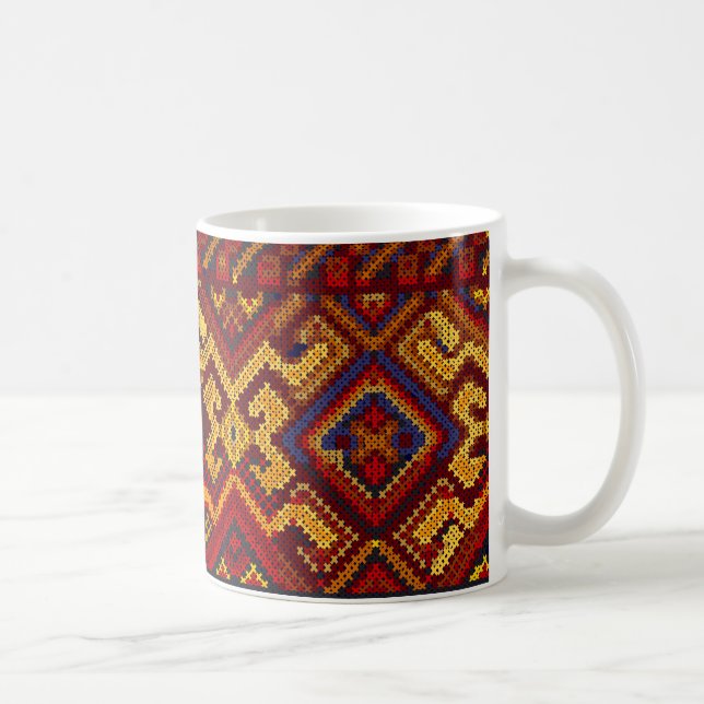 Querstich-Muster-Tasse Tasse (Rechts)