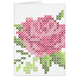Querstich-Rosen-Karte