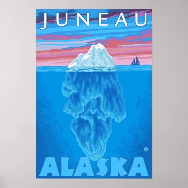 Querstrecke Iceberg - Juneau, Alaska Poster (Vorne)