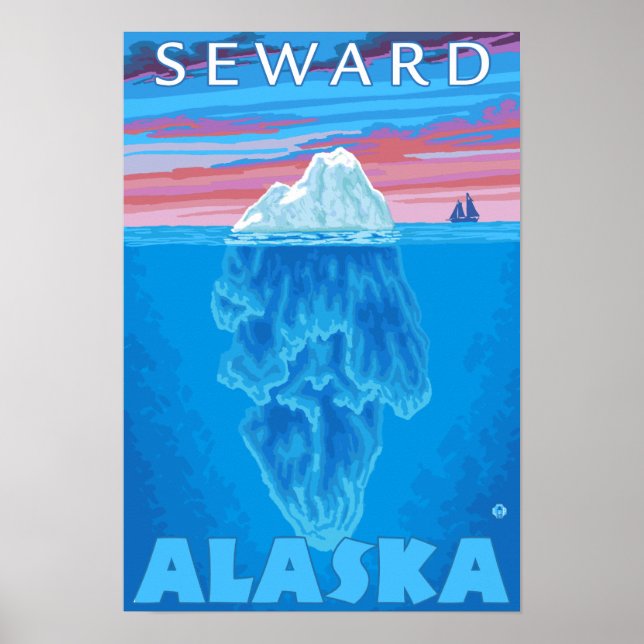 Querstrecke Iceberg - Seward, Alaska Poster (Vorne)