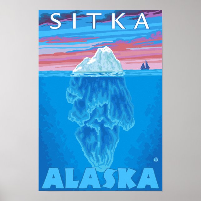 Querstrecke Iceberg - Sitka, Alaska Poster (Vorne)