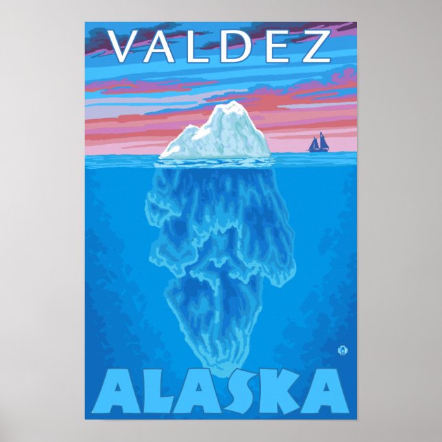Querstrecke Iceberg - Valdez, Alaska Poster (Vorne)