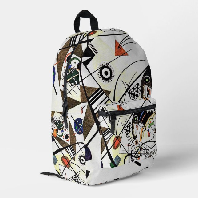 Querverbindung - Kandinsky Bedruckter Rucksack (Rückseitige Ecke links)
