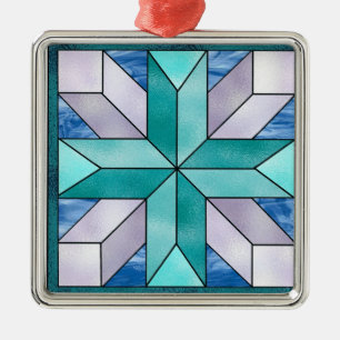 Querverzierung Silbernes Ornament